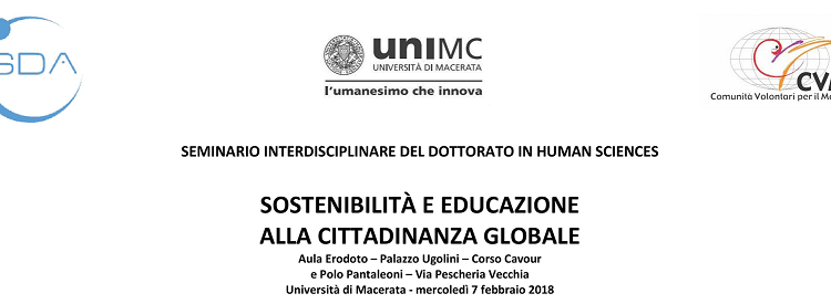 Seminario: SOSTENIBILITÀ E EDUCAZIONE ALLA CITTADINANZA GLOBALE Seminario: SOSTENIBILITÀ E EDUCAZIONE ALLA CITTADINANZA GLOBALE